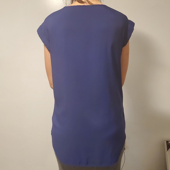 Silk navy blue shirt - Picture 5 of 6